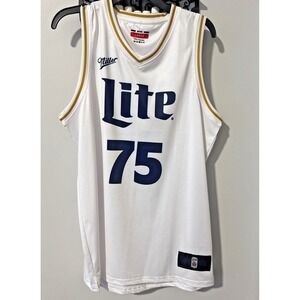 Vintage Miller Lite #75 Basketball Jersey Size Large